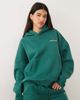 Kaiia Kaiia sport tennis icons graphic oversized hoodie in dark green and pink - part of a set-Multi - 1