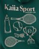 Kaiia Kaiia sport tennis icons graphic oversized hoodie in dark green and pink - part of a set-Multi - 3