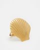 Kaiia Kaiia stainless steel large shell adjustable ring in gold - 1