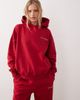 Kaiia Kaiia Studio cotton rich embroidered lock and key back graphic oversized hoodie in red and pink - part of a set-Multi - 2