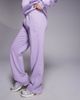 Kaiia Kaiia Studio embroidered logo wide leg pocket detail sweatpants in lilac - part of a set-Purple - 2