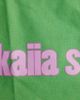 Kaiia Kaiia Studio printed logo canvas tote bag in green and pink - 4