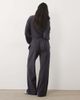 Kaiia Kaiia super soft fleece wide leg lounge pants in navy and black stripes - part of a set-Multi - 3