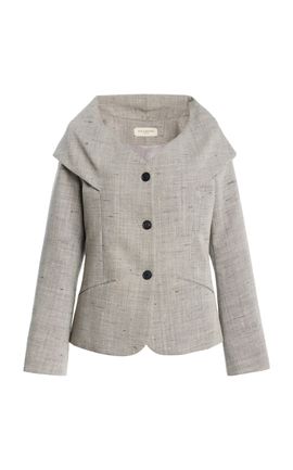 KALLMEYER KALLMEYER Ansel Speckled Wool Shawl Blazer