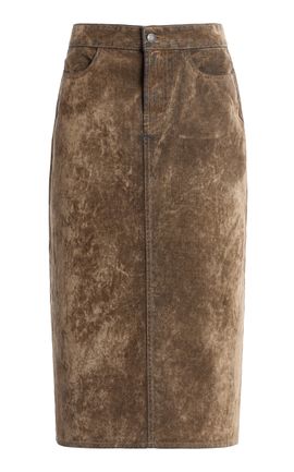 KALLMEYER KALLMEYER Beck ALine Flocked Denim Maxi Skirt