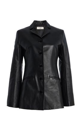 KALLMEYER KALLMEYER Benny Longline Leather Blazer Black