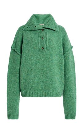 KALLMEYER KALLMEYER Everett Funnelneck Donegal Wool Sweater
