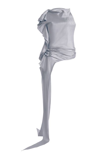 KALLMEYER KALLMEYER Exclusive Elif Asymmetric Draped Satin Top