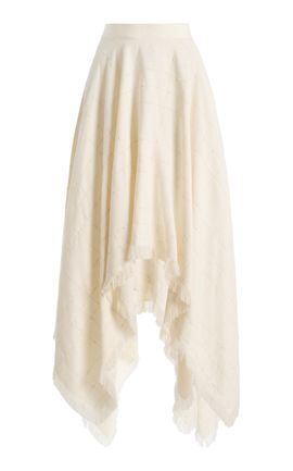 KALLMEYER KALLMEYER Felicity Fringed CheckWeave Maxi Skirt