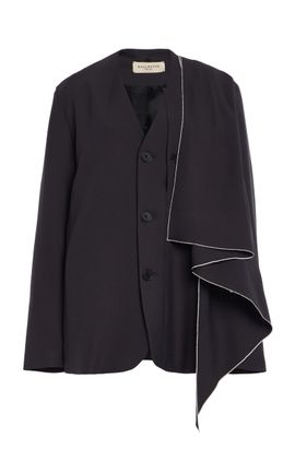 KALLMEYER KALLMEYER Jamie Belted Scarf Blazer Black