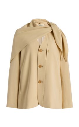 KALLMEYER KALLMEYER Jamie ScarfDetail Button Blazer Neutral
