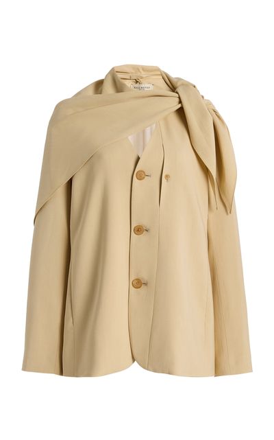 KALLMEYER KALLMEYER Jamie ScarfDetail Button Blazer Neutral