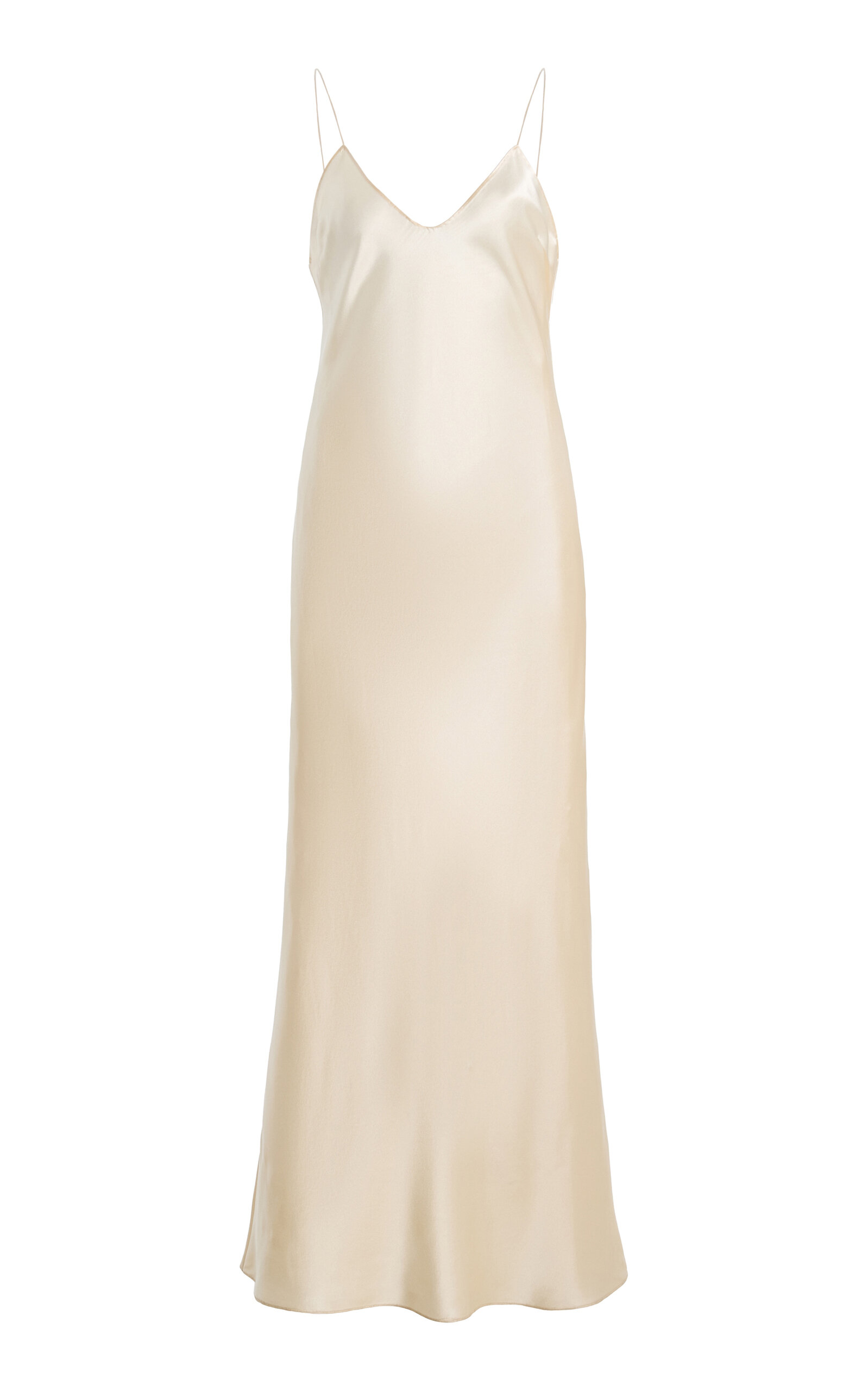 KALLMEYER KALLMEYER Lillian Bias Silk Charmeuse Maxi Dress