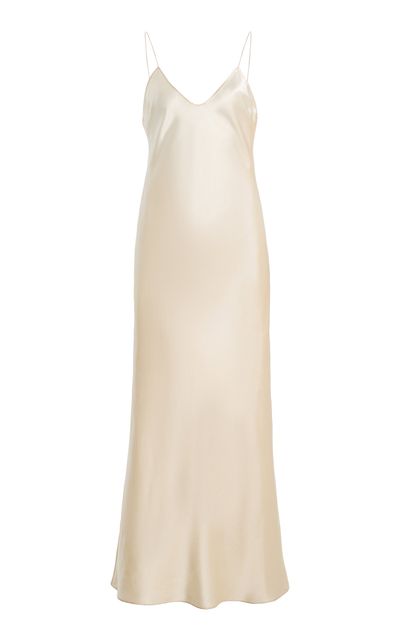 KALLMEYER KALLMEYER Lillian Bias Silk Charmeuse Maxi Dress