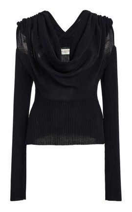 KALLMEYER KALLMEYER Michele CottonBlend Cowl Neck Sweater Black S