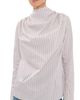 Kallmeyer Kallmeyer Penelope Draped Blouse Dove Stripe - 1