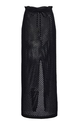 KALLMEYER KALLMEYER Regina CottonBlend Maxi Skirt Black L