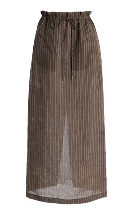 KALLMEYER KALLMEYER Regina LinenBlend Midi Skirt Grey XS