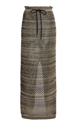 KALLMEYER KALLMEYER Regina Striped CottonBlend Maxi Skirt Black/white M
