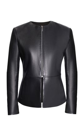 KALLMEYER KALLMEYER Tilda Leather Collarless Jacket Black