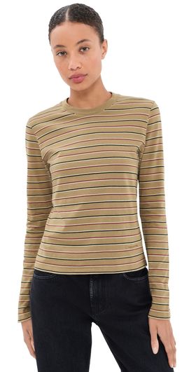 Kallmeyer Kallmeyer Wynn Long Sleeve Top Camel Stripe