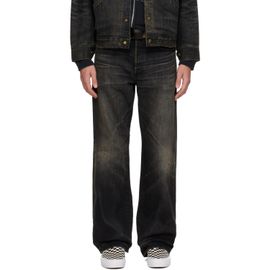 Kamiya Kamiya Black Distressed Straight Jeans