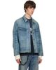 Kamiya Kamiya Blue Distressed Denim Trucker Jacket - 2