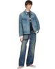 Kamiya Kamiya Blue Distressed Denim Trucker Jacket - 4