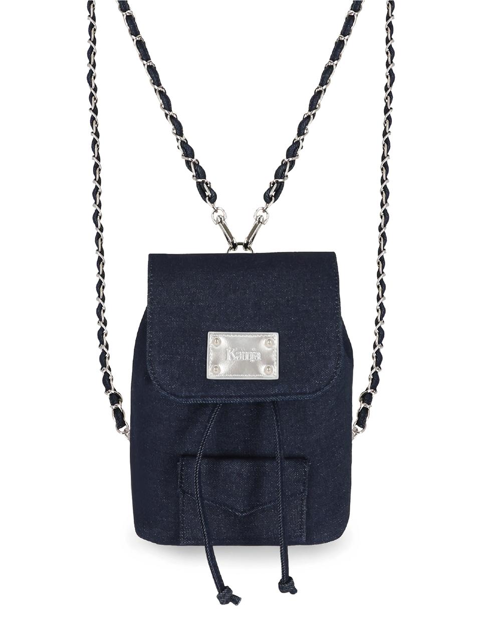 KAMJA Denim Mini Backpack_Dark Blue
