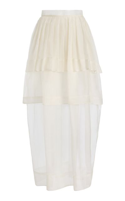 Kamperett Kamperett Exclusive Canna Silk Organza Maxi Skirt