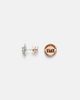 Kamyen Kamyen 18kt rose gold and enamel earrings with diamonds - 4