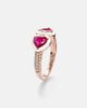 Kamyen Kamyen 18kt rose gold ring with rubies and diamonds - 4