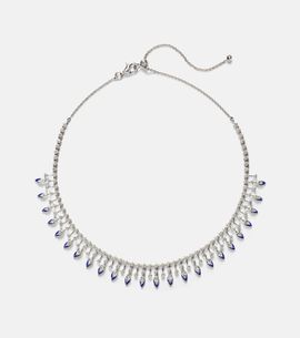 Kamyen Kamyen 18kt white gold and enamel choker with diamonds