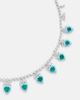 Kamyen Kamyen 18kt white gold and enamel choker with emeralds and diamonds - 4