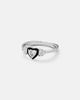 Kamyen Kamyen 18kt white gold and enamel pinky ring with diamonds - 1