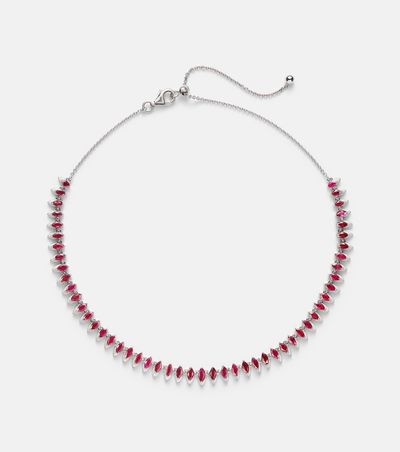 Kamyen Kamyen 18kt white gold choker with rubies