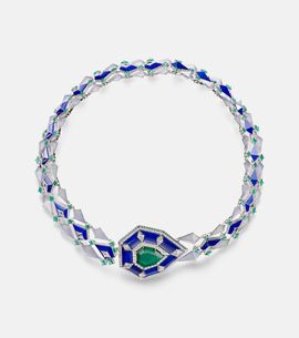 Kamyen Kamyen 18kt white gold necklace with gemstones