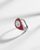 Kamyen Kamyen 18kt white gold pinky ring with diamonds and rubies - 5