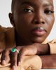 Kamyen Kamyen 18kt white gold ring with emeralds and diamonds - 2