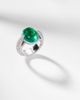 Kamyen Kamyen 18kt white gold ring with emeralds and diamonds - 5