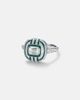 Kamyen Kamyen Art Deco 18kt white gold and enamel ring with diamonds - 1
