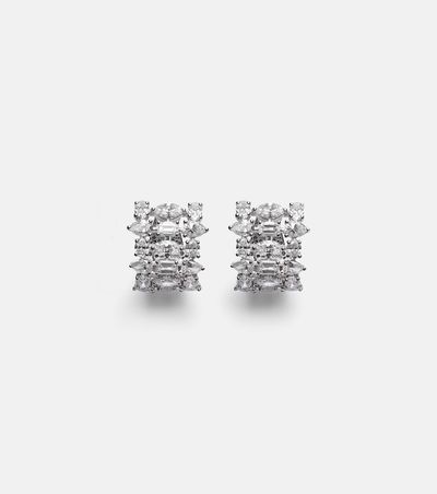 Kamyen Kamyen Art Deco 18kt white gold earrings with diamonds