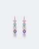 Kamyen Kamyen Candy Crush 18kt rose gold drop earrings with diamonds and enamel - 1