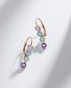 Kamyen Kamyen Candy Crush 18kt rose gold drop earrings with diamonds and enamel - 5