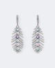 Kamyen Kamyen Candy Crush Feather 18kt white gold drop earrings with diamonds - 1
