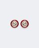 Kamyen Kamyen Candy Dots 18kt white gold and enamel earrings diamonds - 1