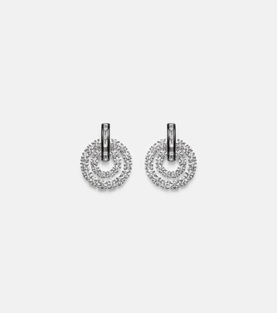 Kamyen Kamyen Diana 18kt white gold and enamel earrings with diamonds
