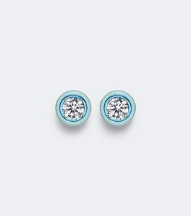 Kamyen Kamyen Dottie 18kt white gold and enamel earrings with diamonds
