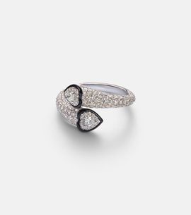 Kamyen Kamyen Double Crush 18kt white gold ring with diamonds