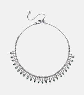 Kamyen Kamyen Drop 18kt white gold and enamel choker with diamonds